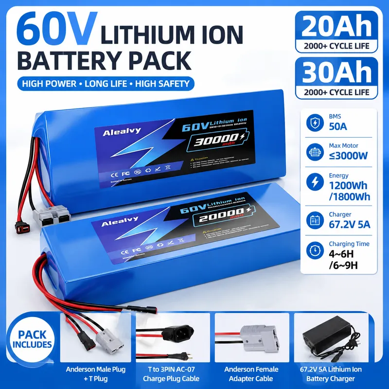 60V 30Ah Electric Scooter Battery - Paket Baterai Lithium 60V 20AH 30AH