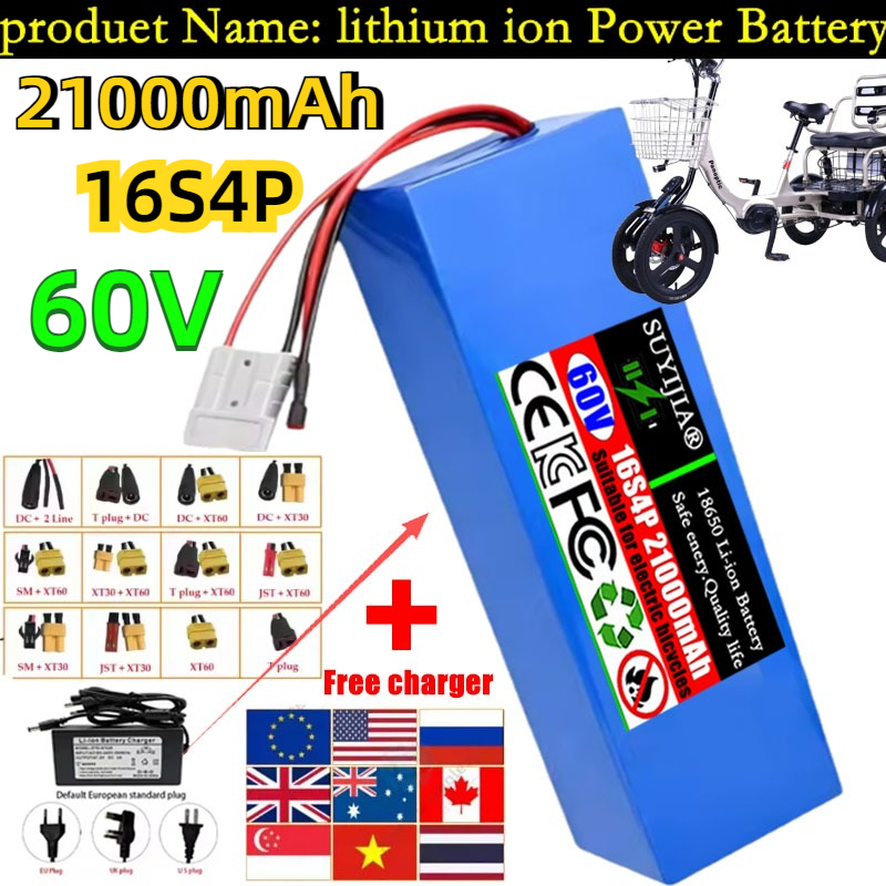 Paket Baterai Lithium 60V 21Ah - 60V 30Ah Electric Scooter Battery ulasan dan harga