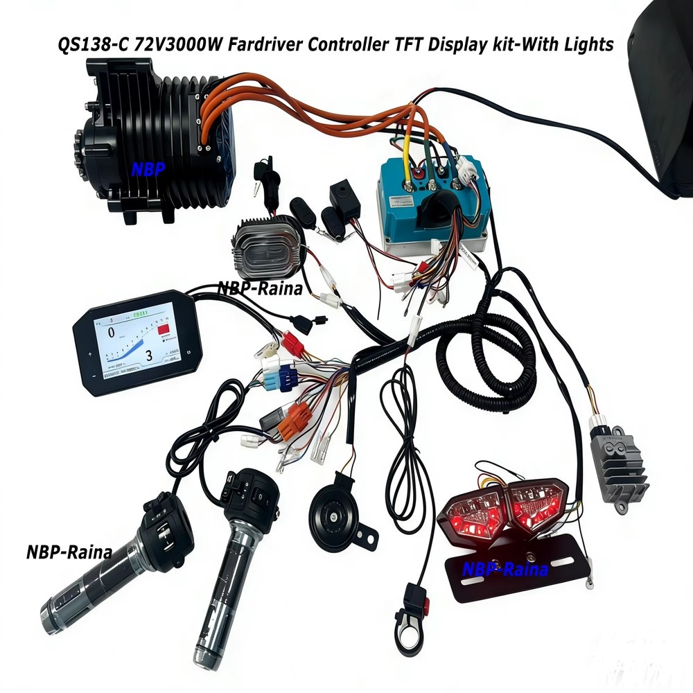 Kit Motor Penggerak Tengah 72V - Mid Drive Motor Kit 72V 3000W ulasan dan harga