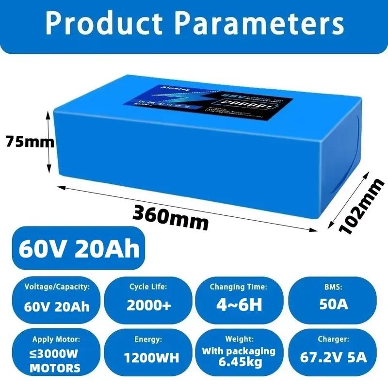   Paket Baterai Lithium 60V 20 - 60V 30Ah Electric Scooter Battery ulasan dan harga